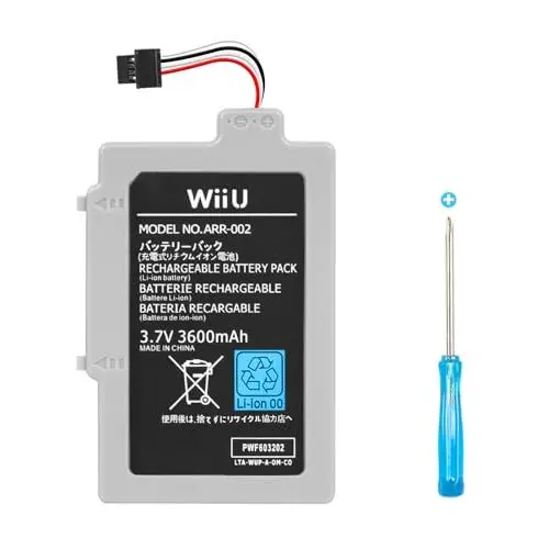 Produktbild: Akku für Nintendo Wii U Gamepad WUP-010 WUP-012 ARR-002 AC1748 AC1612 Gamepad Controller Wiederaufladbarer Ersatzakkupack mit Tool