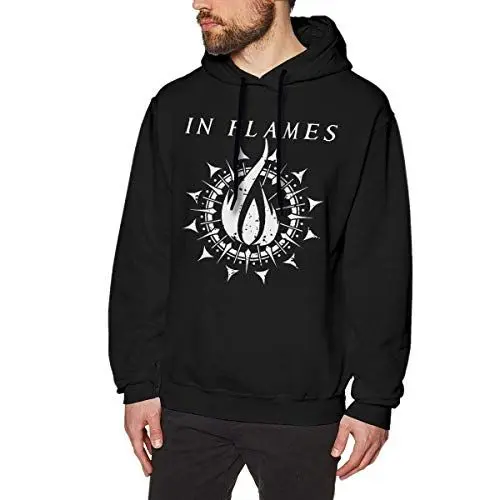 Produktbild: AKKUI Hooded Sweat Herren Kapuzenpullover in Flames Band Mens Hoodies Long Sleeve T-Shirt Pullover Hooded Sweatshirt