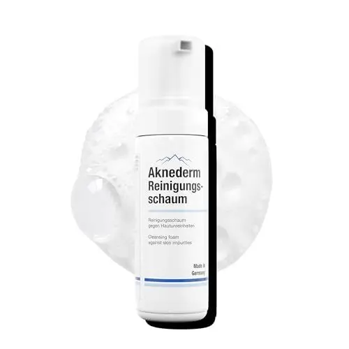 Produktbild: aknederm Reinigungsschaum 150ml - gründliche und milde Reinigung - gegen Hautunreinheiten & Pickel - vegan & parfümfrei für alle Hauttypen