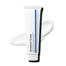 Produktbild: aknederm Creme 30g - mattierende Gesichtscreme gegen Pickel & unreine Haut - talgregulierende Feuchtigkeitscreme für ein ebenmäßiges Hautbild - Anti Pickel mit Zinkoxid & ohne Parfüm