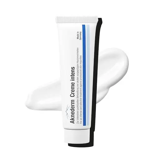 Produktbild: aknederm Creme intens 30g - Anti Pickel Creme mit Zink - punktuelle Nacht-Intensiv-Pflege bei akuten stark ausgeprägten Hautunreinheiten - mattierende Zink Creme gegen Pickel - ohne Parfüm - vegan