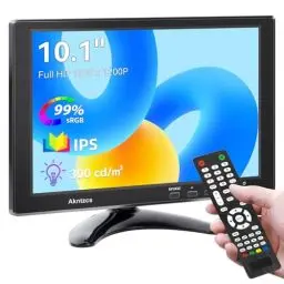 Produktbild: Akntzcs Tragbarer Monitor 10,1 Zoll Portable Monitor FHD 1920x1200P Kleiner HDMI Monitor IPS Bildschirm, HDMI/VGA/USB/AV/BNC Häfen, Externer Tragbarer Monitor für PC Computer Laptop Xbox Ras Pi