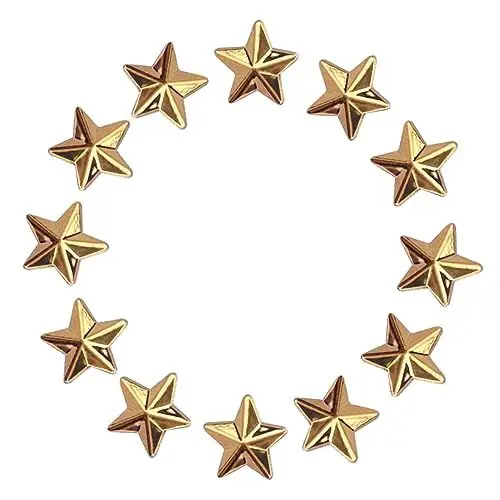 Produktbild: AKOOSY 200 Stück Acryl Stern Deko Goldene Fünfzackige Ornamente für DIY Bastelprojekte Sichere und Langlebige Materialien für Kleidung und Kreative Dekorationen