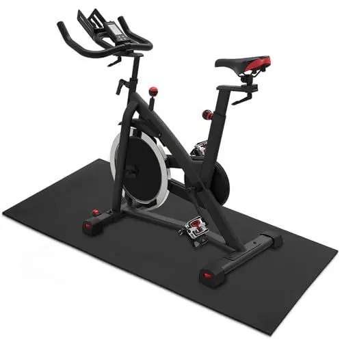Produktbild: AKOZLIN Bodenschutzmatte Für Sportgeräte Fitnessgeräte, 6mm Hochdichte PVC-Bodenschutzmatte Für Sportgeräte Fitnessgeräte Crosstrainer und Laufbänder, Rollentrainer Matte, Anti-Rutsch-Trainingsmatten
