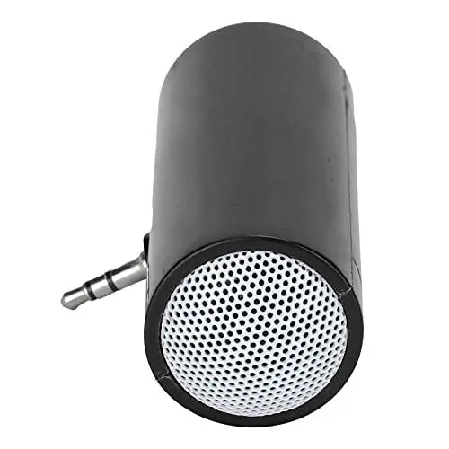 Produktbild: Akozon 3,5-mm-Klinken-Stereo-Lautsprecher, Tragbarer Plug-in-Lautsprecher für Mobiltelefone und Tablets, Plug-in-Lautsprecher, Lautsprecher mit Aux-Eingang, Kissen Zum (Schwarz)