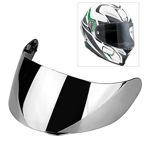 Produktbild: Akozon AGV K1 Visier, Visiere K1 AGV Noir,Helmlinsenvisier, Helmvisier Motorrad Windschutz Helmlinsenvisier Vollgesichtsanpassung, Motorradhelm Visier Objektiv für AGV K1 K3 SV K5 K5‑S (Silber)