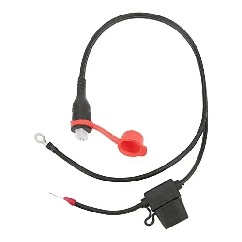 Produktbild: Akozon Abgesichertes Anschlusskabel, Wasserdichtes Batterieladekabel mit Sicherungsdraht 1/4 Zoll / M6 Ringlets für 2 3 für TM Style