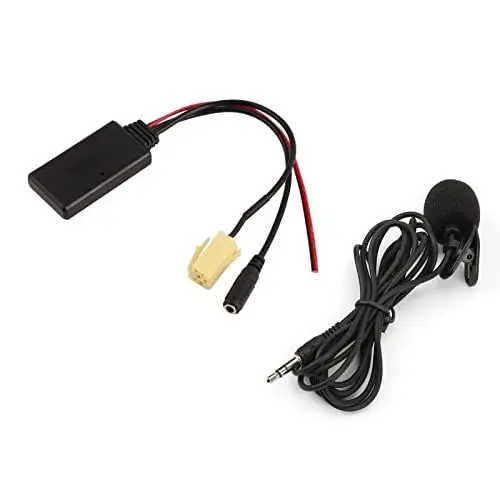 Produktbild: Akozon Bluetooth AUX Kabel, Bluetooth 5.0 Auto AUX Kabel Adapter mit Mikrofon Freisprech Bluetooth AUX Adapter für Fiat 500/Grande Punto