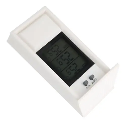 Produktbild: Akozon Digitales Wasserdichtes Thermometer für Garten Im Freien - Weiße Temperaturmesser mit Haken für Einfaches Aufhängen, ℃/℉ Schaltbar