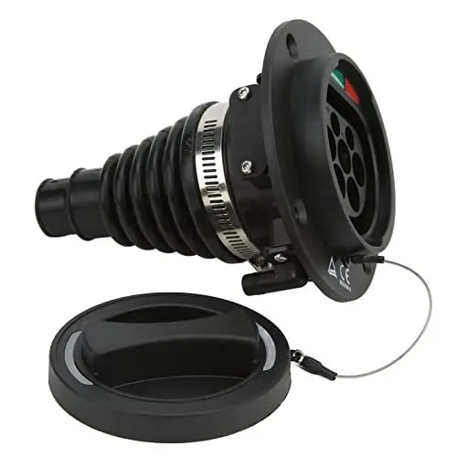 Produktbild: New Energy Vehicles Ladesteckdose, EV-Ladesteckdose Typ 2 Dreiphasig 480 V 16 A 32 A Universal CE TÜV IEC 62196‑2 Zugelassen (Schwarz)
