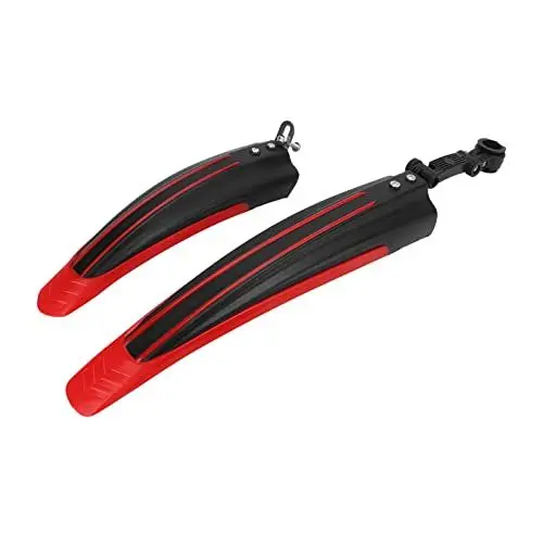 Produktbild: Akozon Fahrrad-Schutzblech-Set Vorne und Hinten, Verdickter, Verbreiterter Schutzblech für 20-26-Zoll-Rennräder und Mountainbikes, Hergestellt aus Hochdruck-PVC-Material (Rot)