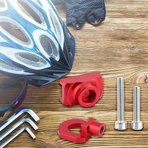 Produktbild: JTLB Fahrradkettenspanner aus Aluminiumlegierung – Befestigungselement Falträder, Verbessert die Fahrradleistung (Rot)