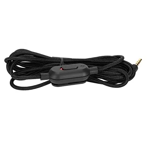 Produktbild: Akozon Gaming-Headset-Kabel, Gewebtes Kopfhörerkabel mit Lautstärke--G-Pro-Aux-Verlängerungskabelsteuerung und Stummschalter für G-Pro-X-G433-G233-Bluelogitech-x-Ersatz