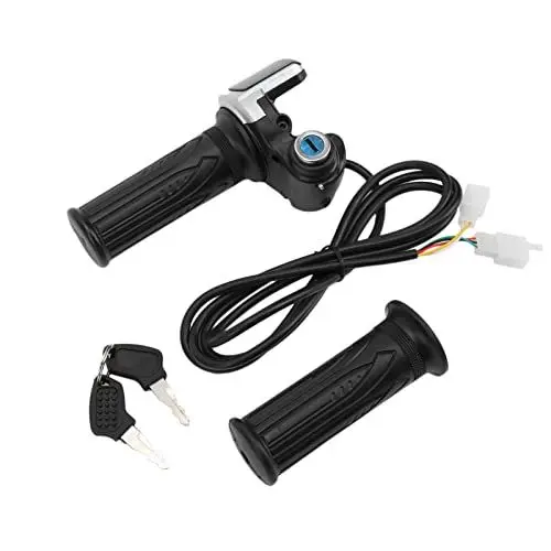 Produktbild: Akozon Gasgriff Lenker, Electric Bike Throttle 48V Elektrischer Fahrrad-Drosselklappen-Griff Elektrofahrrad Gasgriff Elektro-Scooter Batteriespannung mit LED-Anzeige für Motorrad Roller