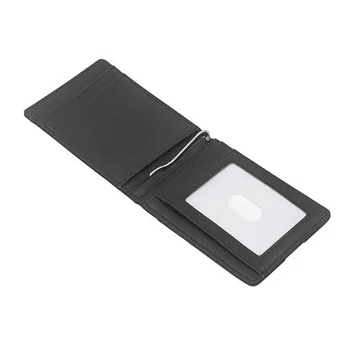 Produktbild: Akozon Hochwertiger Kartenhalter aus Karbonfaser mit -Schutz und USD-Halter – Schlankes und Minimalistisches Design – Schwarz