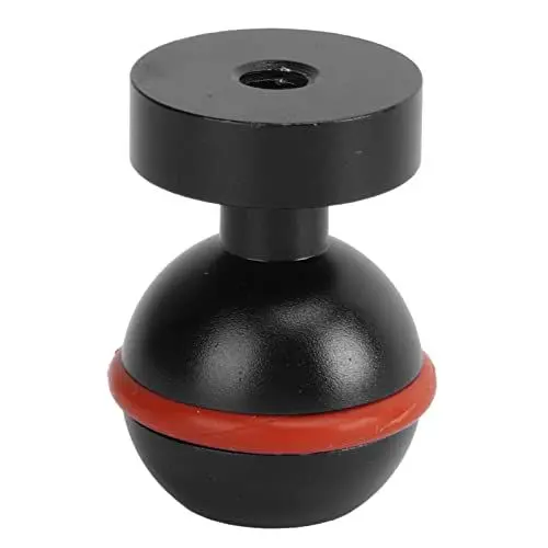 Produktbild: Akozon Kugelhalterungsadapter Unterwasser-Kugelarmadapter Tauchlampe Kugelkopf Anodisieren von Harter Beschichtung von Aluminiumlegierungen Kugelkopf(Schwarz)