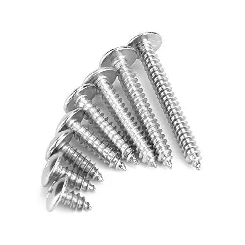 Produktbild: Akozon M4 Schraube 200Pcs 304 Edelstahl Maschinenschrauben Kreuzschlitzschrauben Kreuz selbstschneidende Schrauben Kombinationssatz Fachwerkkopf