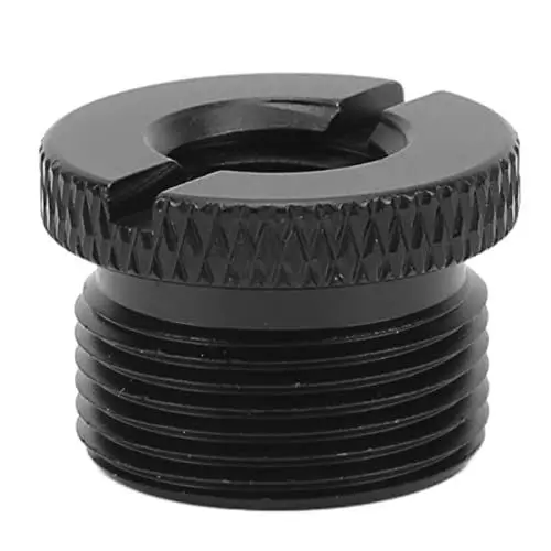 Produktbild: Akozon Mikrofon Gewindeadapter, Gewindeadapter Mikrofonständer Adapter Mikrofonstativ Adapter 3/8 Zoll Innengewinde auf 5/8 Zoll Außengewinde Adapter für Mikrofonständer Stative (Schwarz F19A)