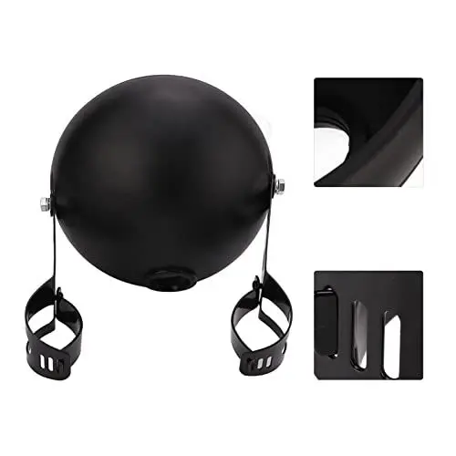 Produktbild: Akozon Motorrad-Scheinwerfergehäuse, 7-Zoll-Metall-Motorrad-Eimerhalterung Universal-Motorrad-Scheinwerfer-Eimergehäuse für LED-Scheinwerfer 38-51 Mm Gabelrohre