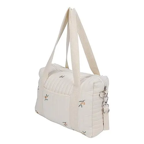 Produktbild: Akozon Multifunktionaler Kinderwagen, Mehrzweck-Kinderwagentasche, Wiederverwendbare Wickeltasche mit Reißverschluss-Stickerei (Olivenbeutel)