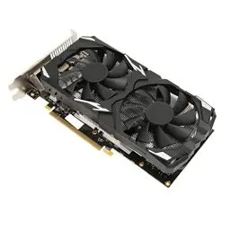 Produktbild: Akozon PC Grafikkarte, RX 580 8GB GDDR5 256bit Support 8K 16 Karte, 256 Bit 1284/7000MHz PCIE Rx590 PCI Express 3.0 2 Lüfter Gaming 1080P GPU mit HDMI/DP/DVI Port, Dual Fan System (RX