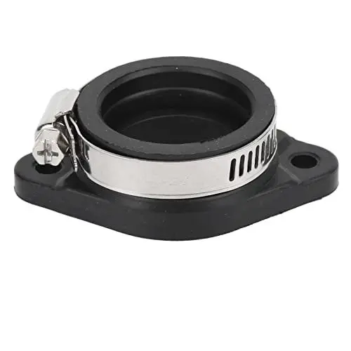 Produktbild: Akozon Powersports-Kraftstoffverteiler, Motorrad-Vergaser-Adapter, Gummi, Schwarz, Ansaugkrümmer, Vergaser-Boot-Verteiler, Motorrad-Ersatzzubehör, Passend für KOSO OKO(60-29 MM)