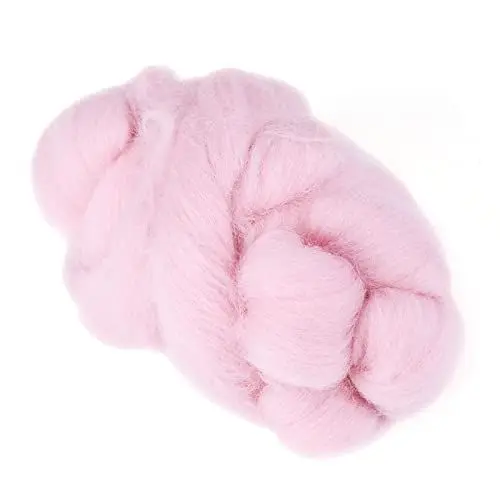 Produktbild: Akozon Premium-Qualität, 55 G, Farbiges Nadelfilz-Wollgarn Zum Spinnen, Nähen und Trimmen von Handarbeitsprojekten, Umweltfreundliches Bastelmaterial – Weiß (#01)