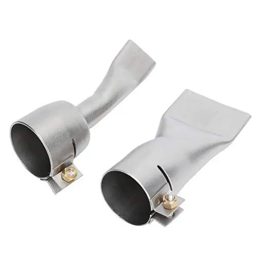 Produktbild: Akozon Premium 2 Stück Edelstahl-Schweißpistole, Flache Düse, 20 Mm und 40 Mm, Große Spitze für Schweißmaschine und Heißluftpistole, Geeignet für PP- und PVC-Platten