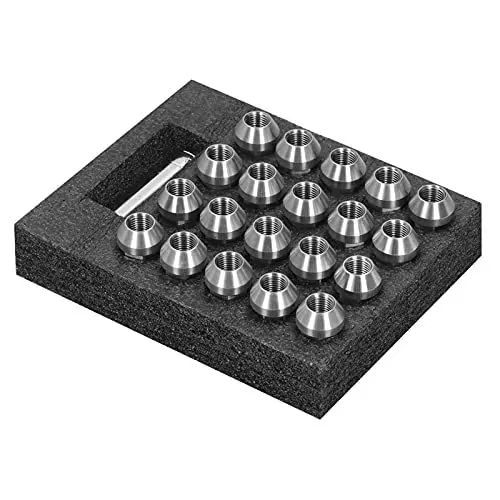Produktbild: Akozon Radmuttern, M14x1.5 20 Stück 50mm / 2in Höhe T304 Hochleistungs-Edelstahl-Radmuttern
