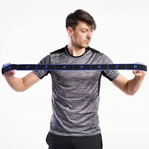 Produktbild: Akozon Rose Red Fitness Elastic Bands Widerstandsgürtel: Vielseitige Yoga-Schlinge für Alle Altersgruppen und Trainingsbedürfnisse (Blue)