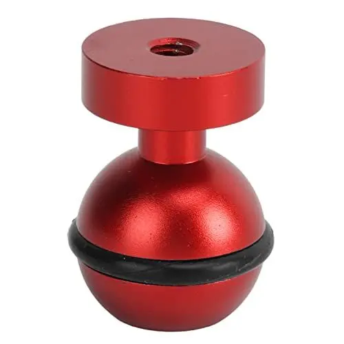 Produktbild: Akozon Unterwasser-Kugelarmadapter Tauchlampe Kugelkopf Anodisieren von Harter Beschichtung von Aluminiumlegierungen Kleiner, Leichter, Langlebiger Tauchtaschenlampen-Kugelkopf(rot)