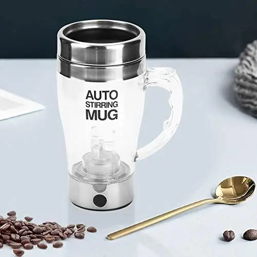 Produktbild: Akozon YD-034 350 Ml Kaffeebecher mit Elektrischem Rührgerät – Automatischer Mixerbecher für Müheloses Mischen und Komfort