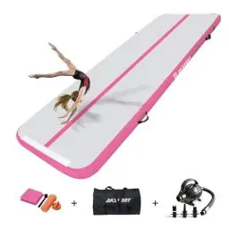 Produktbild: AKSPORT Air Matte Track Tumbling Matte,3/4/5/6m Aufblasbar Gymnastikmatte Turnmatte Tumbling Matten 10/20cm hoch mit Luftpumpe für Zuhause/Taumel/Turnhalle/Ausbildung/Cheerleading