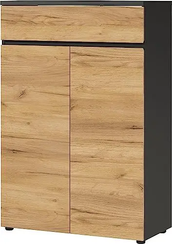 Produktbild: Aktenschrank GW-Lissabon, mit Einer Schublade und Zwei Türen, griffloses Design, 80 x 120 x 40 cm (BxHxT)