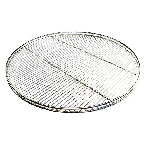 Produktbild: AKTIONA Edelstahl Grillrost 75 cm nur 10 mm Lichter Stababstand mit Reling Schwenkgrill mit 3 Aufhängeösen Grill Neu