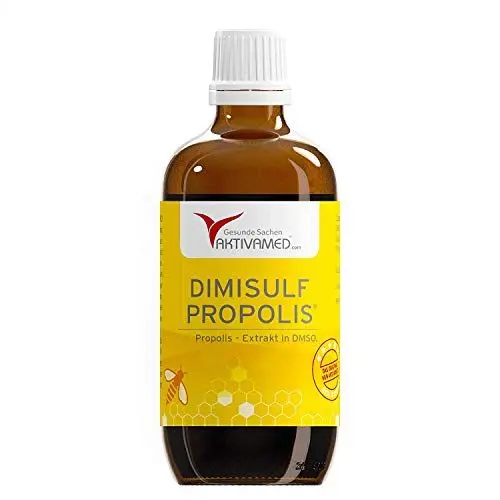 Produktbild: AKTIVAMED® Propolisextrakt grün 20% gelöst in DMSO 100ml - mit Vitamin C, E, B, Biotin - beste Imkerqualität - PROPOLIS DIMISULF 100ml ohne Alkohol - schadstofffrei - Zertifikate vorhanden