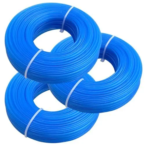 Produktbild: Akuoly Rasentrimmerspulen Mähfaden Trimmerschnur Trimmerfaden 1,6mm 30m 3 Rollen für Rasentrimmer, Blau