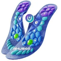 Produktbild: Akusoli | Komfort Einlegesohlen Herren Damen Fußgewölbestütze, Schuheinlagen für Arbeitsschuhe zur Linderung von Plantarfasziitis, Plattfuß und Verteilt Fußdruck EU36-42(27cm)