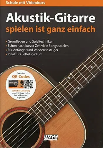 Produktbild: Akustik-Gitarre spielen ist ganz einfach: Schule mit Videokurs