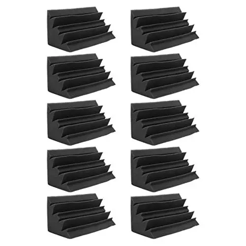 Produktbild: Akustikplatten, 10 Stück, Akustikschaumplatten, Polyurethan, schalldicht, Studioschaum, Geräuschunterdrückung, Keilplatten, schallabsorbierende Platte