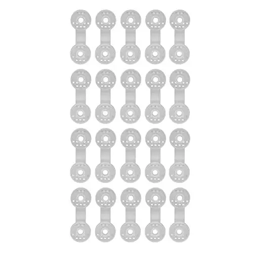 Produktbild: Aladeno 20 Stück Schattier-Clips, 10,4 cm, rund, Kunststoff, weiß, Clips für Sonnenschutznetz, Schattiernetz, robust, mit Feststellgriff, Garten-Schattenabdeckung für Gewächshaus,