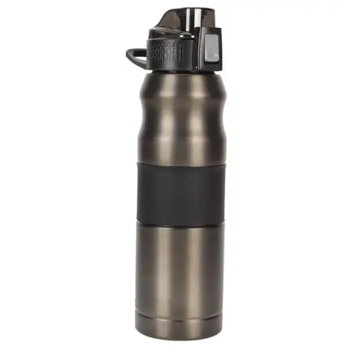 Produktbild: Aladeno 22 oz isolierte Wasserflasche aus Edelstahl, Vakuum-Isolierbecher, Reise-Kaffeetasse, 680 ml, leicht, tragbar, rutschfestes Design für heiße und kalte Getränke,