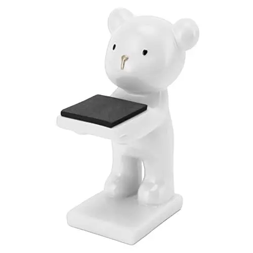 Produktbild: Asixxsix Uhrenständer, Harz, Süßer Bär, Figur, Modell, Uhrenhalter, Dekoration, Lagerregal für Schmuck, Uhr, Armband, Halskette, Zuhause, Büro, Geschäft, Freunde, Familie(Weiß)