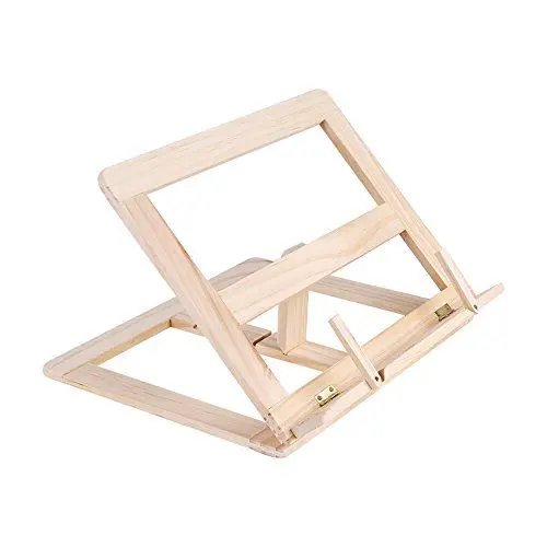 Produktbild: Aladeno Buchhalter aus Holz, Kochbuchständer und -halter, Kochbuchständer, multifunktionaler Buchleseständer aus Holz, Küchen-Kochbuchständerhalter