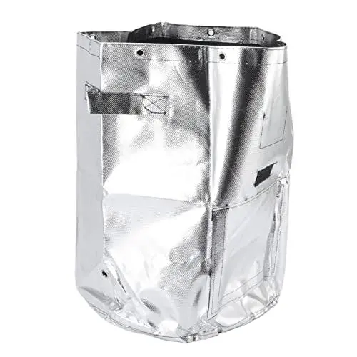 Produktbild: Aladeno Gallonen-Kartoffel-Pflanzbeutel mit Klappe, silberfarbene Pflanzen-Pflanzbeutel für den Kartoffelanbau, wasserdichte, zu öffnende Oxford-Stoff-Stoffbeutel, (7 Gallon)