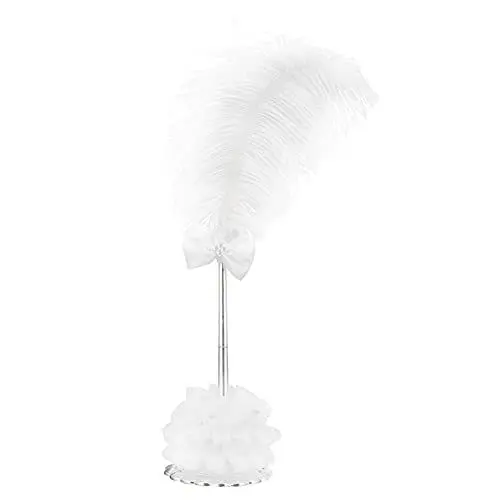 Produktbild: Aladeno Hochzeits-Kugelschreiber, Gästebuch-Stift mit blumenförmiger Basis, Exquisite Hochzeitsstifte für Gästebuch, für Hochzeit, Meeting, Büro, Veranstaltungen, Zuhause, Weiß