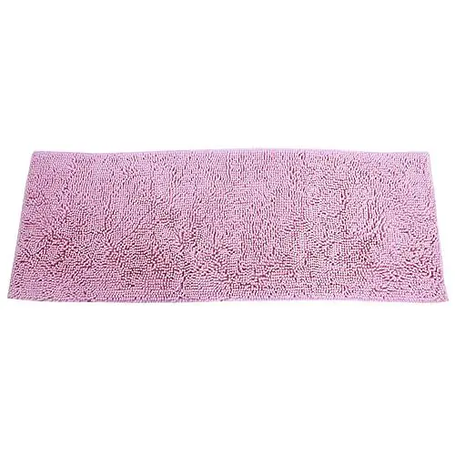 Produktbild: Aladeno Rosa Teppich, 2 Stück, Läufer, Teppich, rutschfest, waschbar, Haustürmatte, Küchendekoration für Wohnzimmer, Eingangsbereich, Schlafzimmer, Spielzimmer, 55,1 Zoll