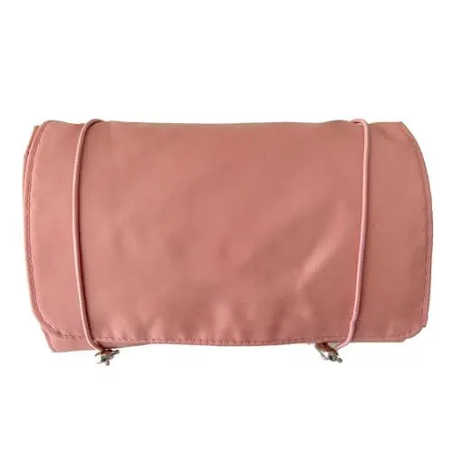 Produktbild: Aladeno Travel Toiletry Bag, Detachable Quilted Makeup Bag Travel Essentials, Portable Pink Travel Makeup Packing Bag with 4 Detachable Zipper Pouches Transparent Fine Mesh