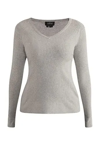 Produktbild: LEOMIA Women's Strick Pullover, Grau, Medium/Large