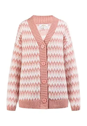 Produktbild: ALARY Women's Strickjacke mit Knöpfen, Rosa Mehrfarbig, Medium/Large